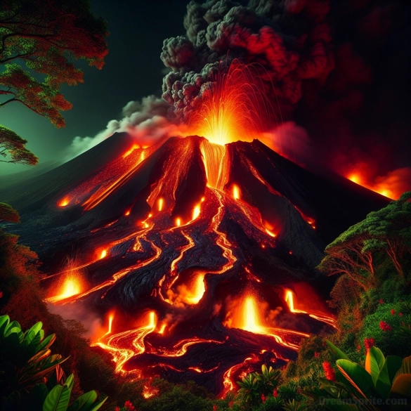Seeing Volcano in a Dream